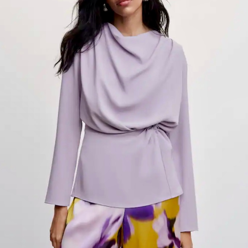 Mango knot detail blouse